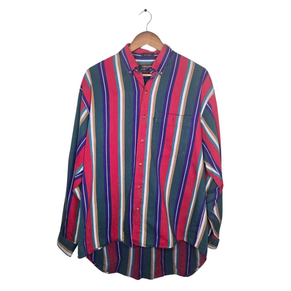 Vintage Colours by Alexander Julian Striped Button Down Shirt